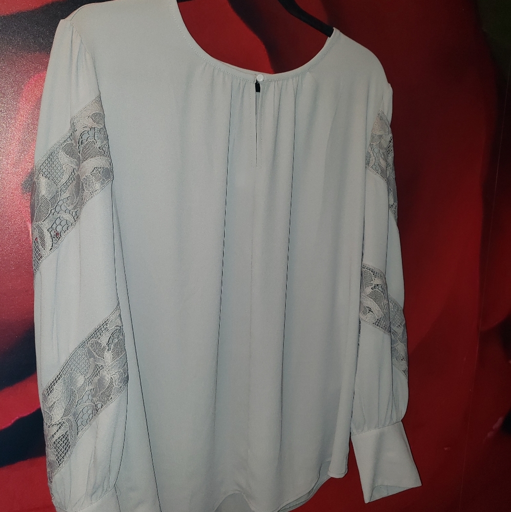 Ann Taylor lace sleeves top